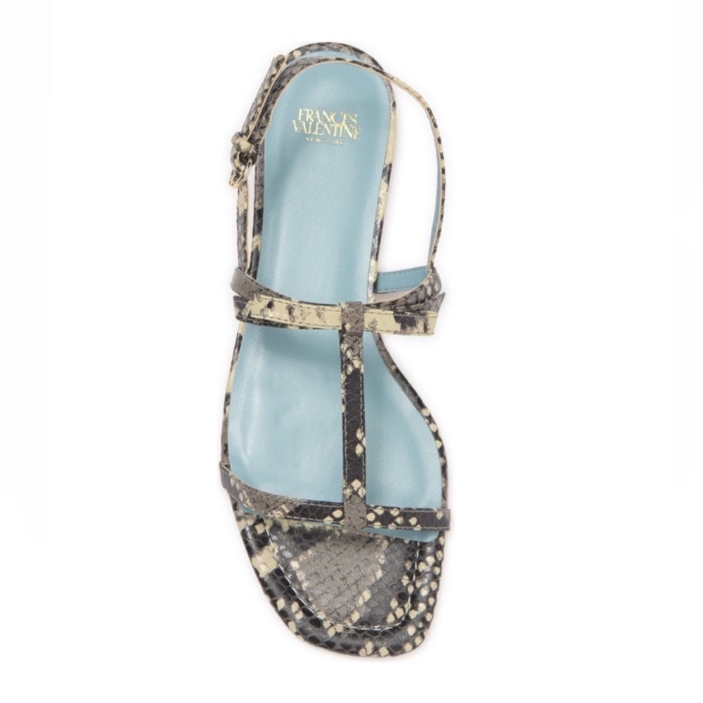 NWOB $258 Frances Valentine NewYork Lily Snake Print Leather Sandals Size 8 - Picture 4 of 7